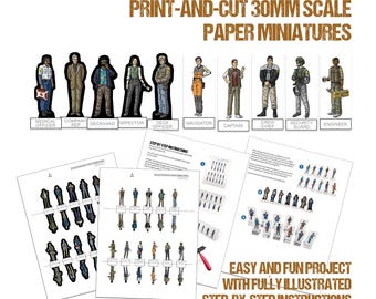 SPACETRUCKERS - 30mm Scale Paper Miniatures [PDFs, PNGs and JPG files only]