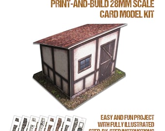 Garden Shed - 28mm Scale Card Model Kit [PDF and JPG files only]