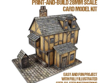 Mermaid Tavern - 28mm Scale Card Model Kit [PDF files only]