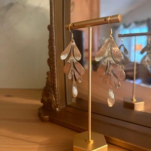Beautiful Gold Leaf Earrings/ Perfect for spring!