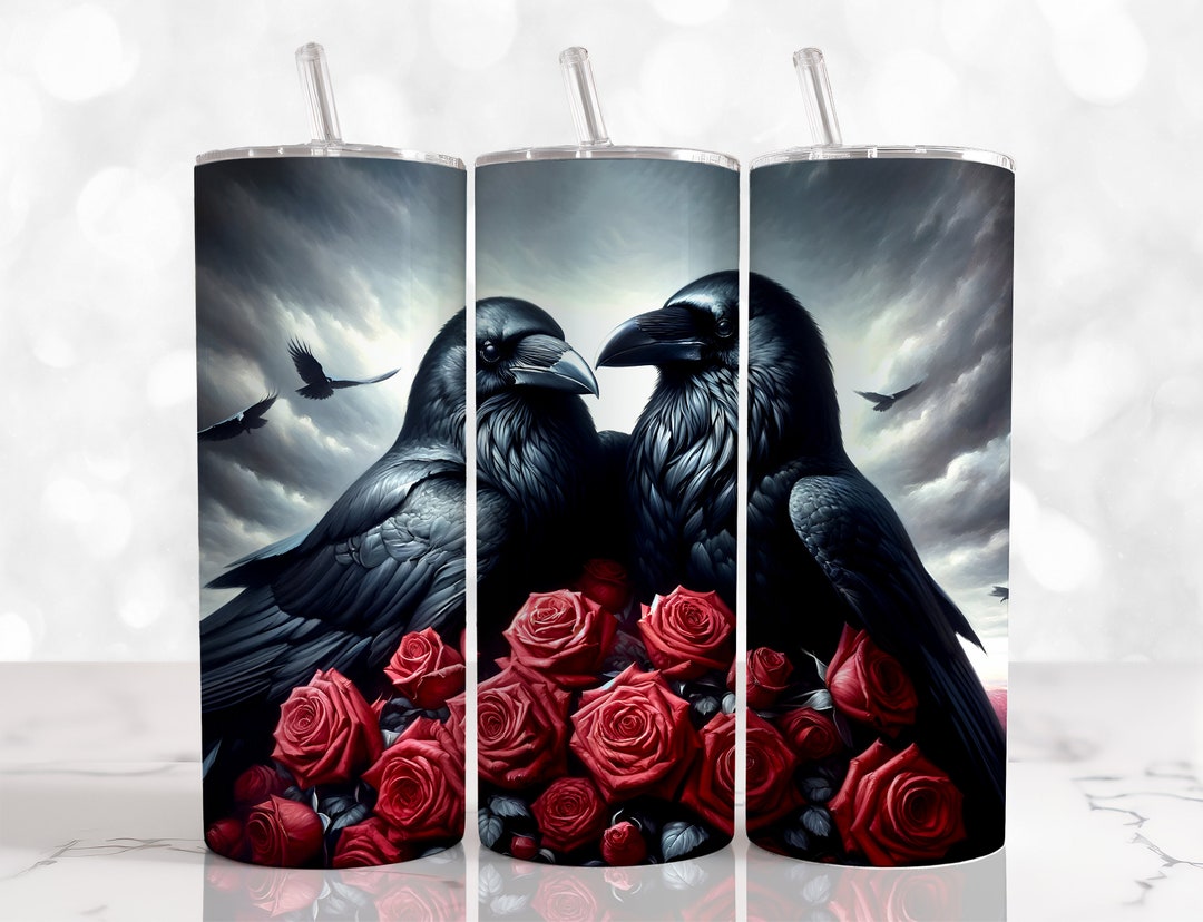 Gothic Crows,ravencore, Tumbler Wrap Pattern, 20oz Tumbler Wrap ...
