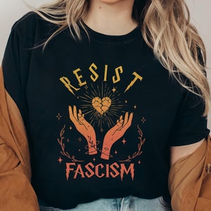 Resist Fascism Shirt Resist Tee Resistance T-Shirt Antifascism Shirt Anti-Fascism Tee