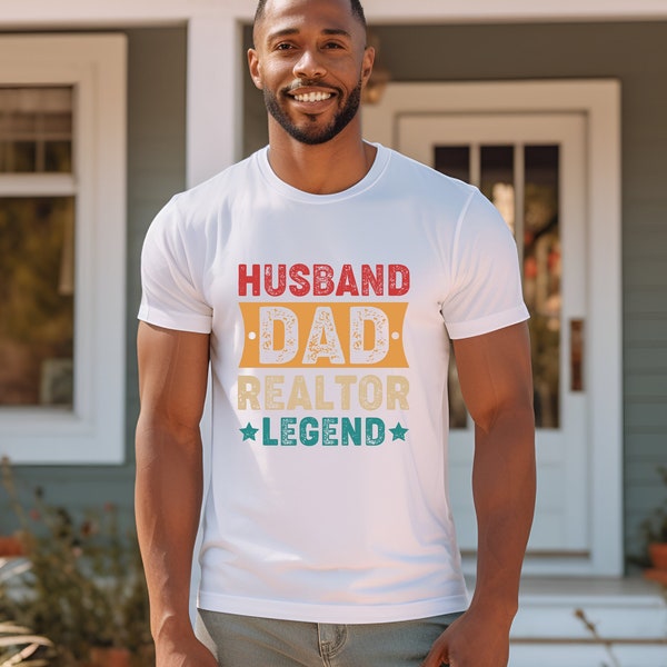 Husband Dad Realtor Legend Realtor Shirt Realtor T Shirt Realtor Tshirt  Real Estate Shirt Real Estate T Shirt  Real Estate Shirts