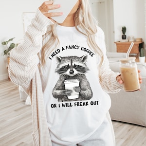 Shirt wasbeer Grappige wasbeer T-shirt opossum shirt opossum shirt wasbeer cadeaus koffieliefhebber cadeau