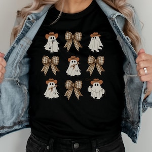 Coquette Ghost Cowboy Shirt Spooky Tee Western Tshirt Ghost Shirt Ghost Shirt Western Halloween Shirt Wild West Halloween Tee