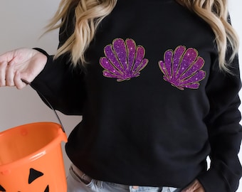 Mermaid Shell Shirt Mermaid TShirt Seashell Shirt Seashell Bra Sweatshirt Mermaid Costume Seashell Bikini Shirt Shell Crewneck