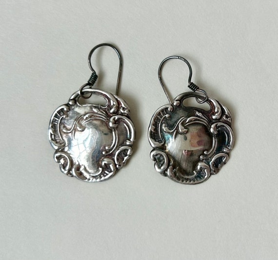 Vintage Sterling Silver Earrings, Stamped 925 Ste… - image 1