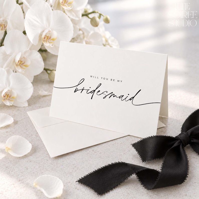 Printed Will You Be My Bridesmaid Cards, Personalised Bridesmaid ...