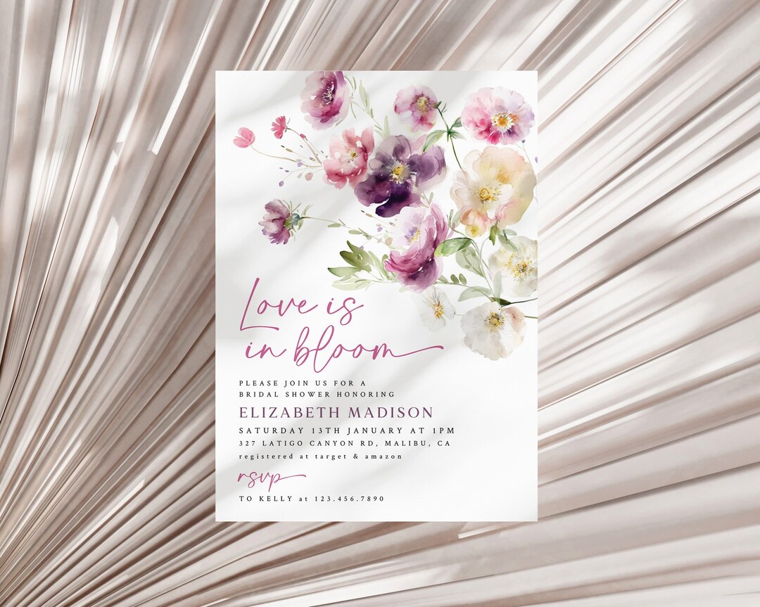 Vbrant Blooms Summer Brdal Shower Nvtaton, Brght Florals