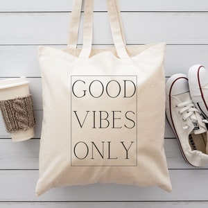 Good Vibes Only - Canvas Tote Bag - Milk Shop - Ottawa - Canada