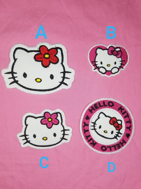 Hello kitty patches, Iron on patches, iron on, easy cute gift hello kitty  world, pink