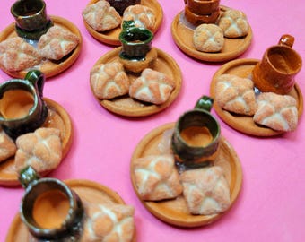 Pan de nuertos, barro, ofrenda, pan de muertos, mini jarrito miniature, Mexican gift, Original, Hand made, bread, Day of the dead, ofrenda