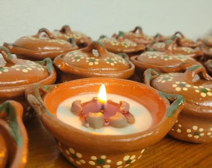 Small Cazuelita Candles Hand Made Mexican Candles Authentic Mexican