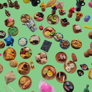 12 pezzi in miniatura Cibo messicano in miniatura Chile reyeno Mais azucar Taco Enchilada concha Avocado Churro per arti e mestieri - SET ASSORTITI