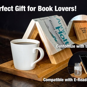 Book Holder Stand Book Gifts for Book Lovers Reading Gifts for Bookworms  and Book Gifts for Women or Men Book Lover Decoration 