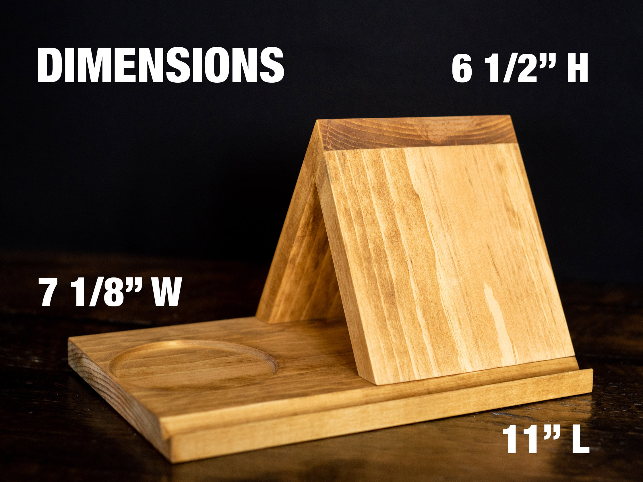 Wood Triangle Book Rest Night Stand Book Holder Personalized Etsy