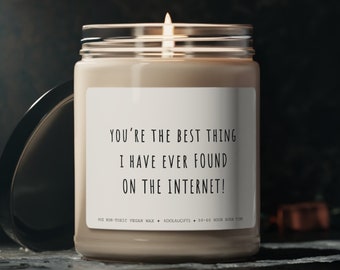 Internet Love Candle, Boyfriend Gift Candle, anniversary gift, Birthday Gift for him, Anniversary gift for him, Girlfriend Gift, Spouse Gift
