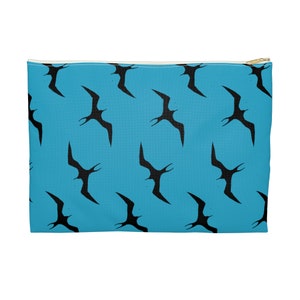 Embrague de pájaro Iwa turquesa, bolso cosmético Iwa Bird, disponible en 2 tamaños, elegante bolso de moneda hawaiano Iwa Bird