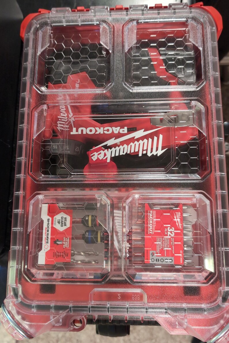 Dewalt drill/driver bits TRAY for Milwaukee packout and job site