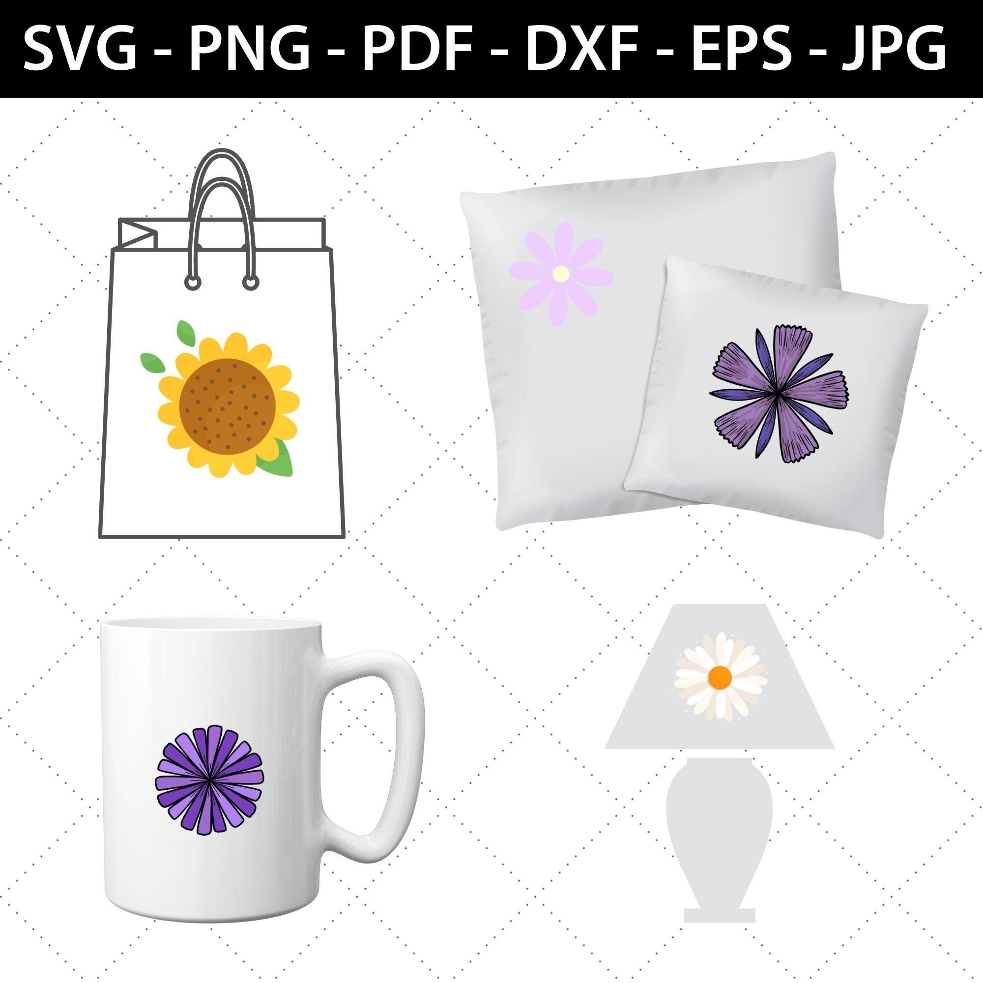 Flower SVG Bundle 100 Pcs PNG PDF Instant Download, Floral Svg, Svg ...