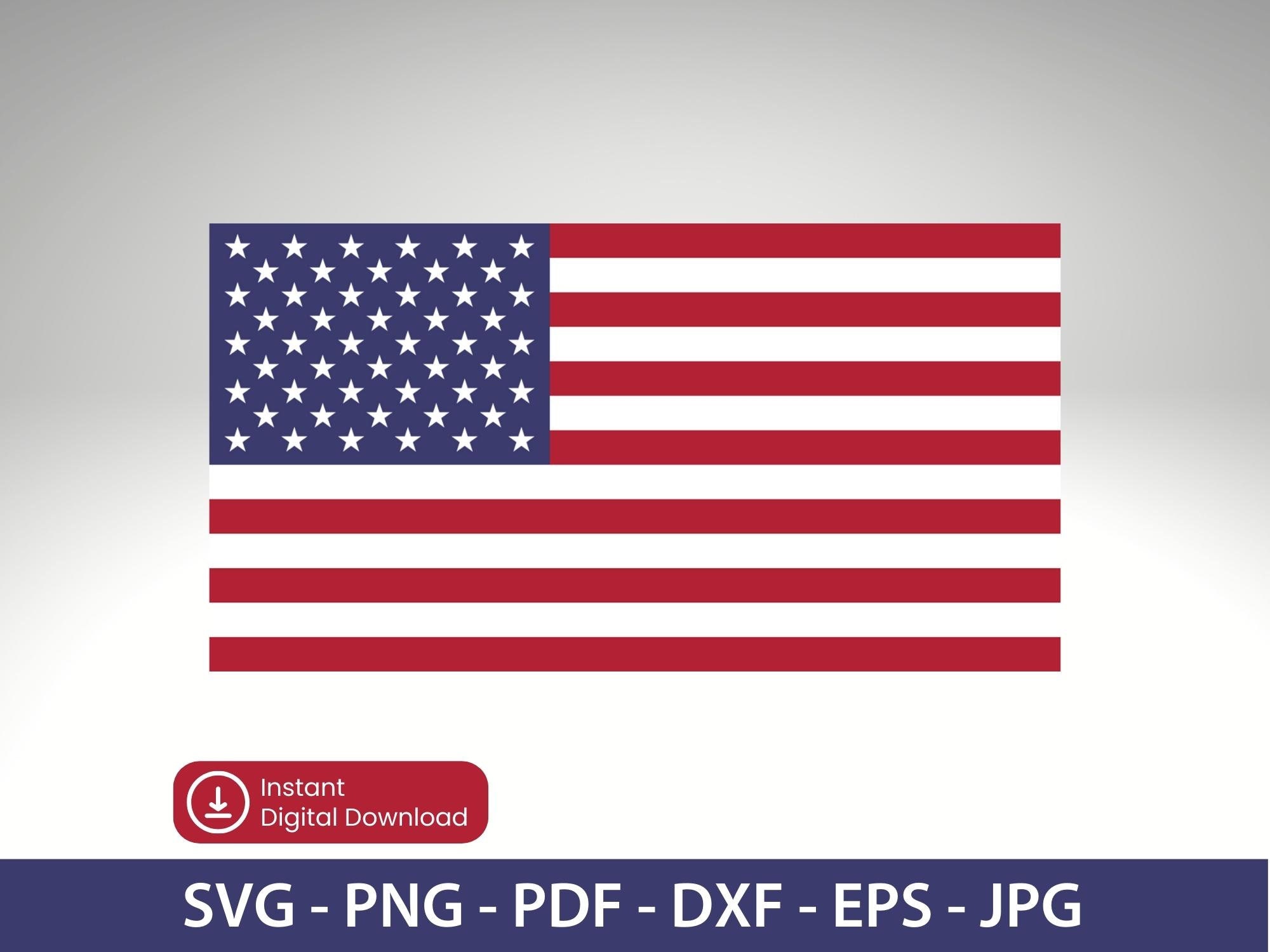 American Flag SVG PNG PDF Instant Download Usa Flag Svg Svg Etsy