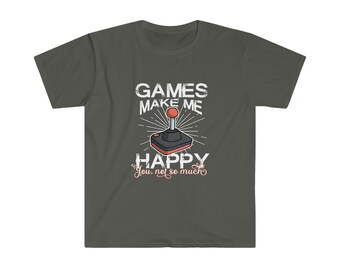 Games Make Me Happy Unisex Softstyle T-Shirt