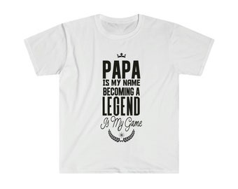 Legend Papa Tee: Ring-Spun Cotton Grandpa Gift