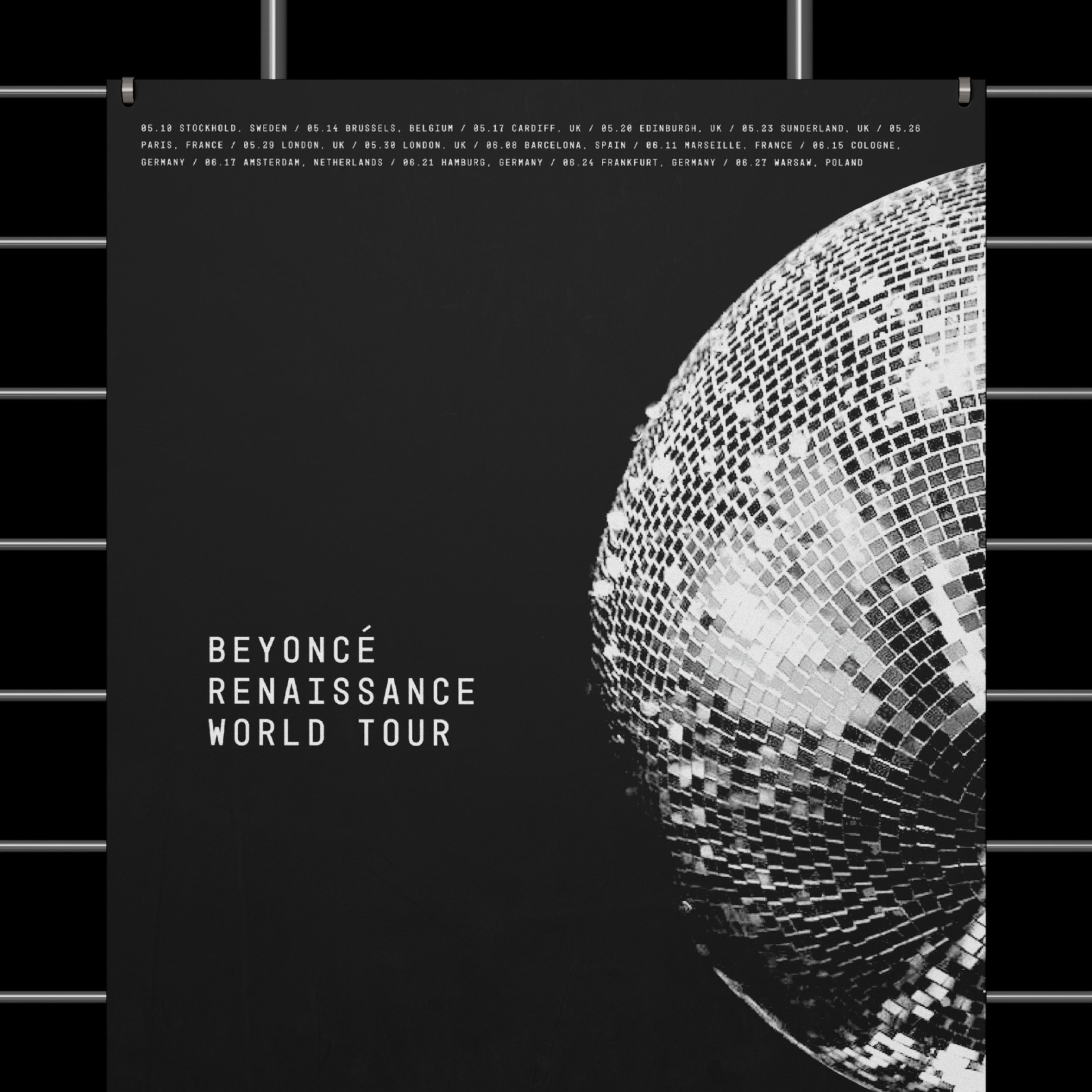 Beyonc Renaissance World Tour Poster, Minimalist, Beyonc 2023, No Frame