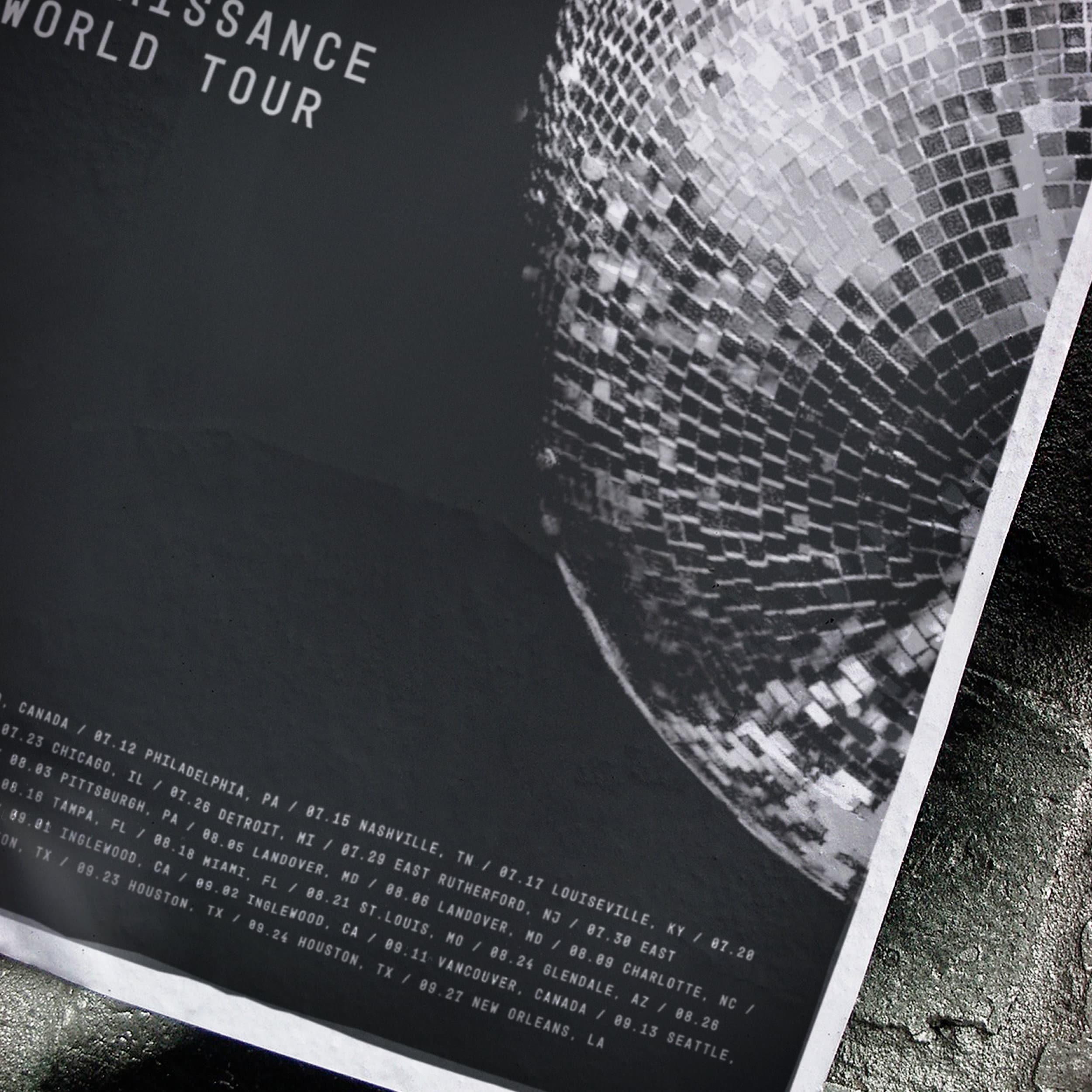 Beyonc Renaissance World Tour Poster, Minimalist, Beyonc 2023, No Frame
