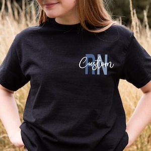 Personalized RN Pocket Shirt,Custom Registered Nurse Shirt With Name, Nurse Life Outfit, Nurse Appreciation Clothing, Cute Nurse Gift Shirt,