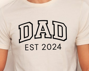 Personalized Dad Est Shirt, Custom Dad Shirt With Kids Names, Custom Sleeve Shirt For Dad, Fathers Day Gift, Dada Gifts, Gift for Dad
