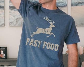 Comfort Color Fast Food Hunting Shirt Men,Hunting Shirt,Funny Joke Hunting Shirt,Deer Shirt,Fast Food Deer,Rude Offensive Gifts For Hunters,