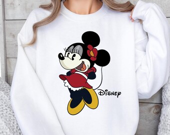 Disney Classic Minnie Mouse Pose Sweatshirt,Minnie Sweatshirt,Disneyland Holiday Vacation Sweatshirt,Disney Retro Sweatshirt,Disney Mom Gift