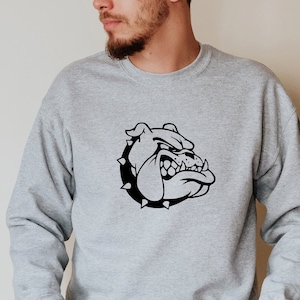 Bulldog Sweatshirt, Team Mascot Bulldog Sweatshirt, Bulldogs Sweater, Bulldogs Fan Sweat, Bulldogs School Sweats, Bulldogs Team Crewneck