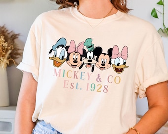 Comfort Color Retro Disney Mickey and Co Shirt,Disney Mickey and Friends Shirt,Disney Friends Shirt,Disney Trip Shirt,Disneyland Trip Shirt,