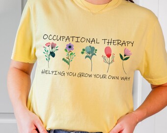 Comfort Color Cute Occupational Therapy Shirt,OT Shirt,Special Education Shirt,Cute Therapist Gift,Aesthetic Therapy Shirt,Sped Teacher Tee,