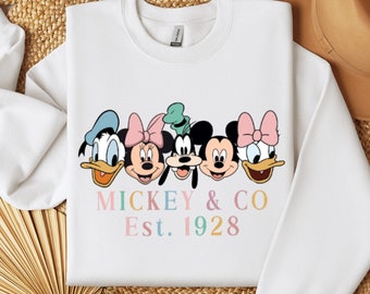 Retro Disney Mickey and Co Sweatshirt,Disney Mickey and Friends Sweater,Disney Friends Sweater,Disney Trip Sweater,Disneyland Trip Sweater,
