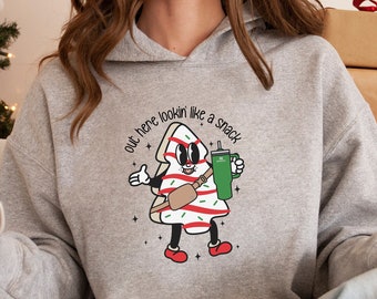 Out Here Looking Like a Snack Hoodie, Christmas Holiday Hoodie, Merry Christmas, Funny Christmas Hoodie, Family Christmas, Christmas Gifts