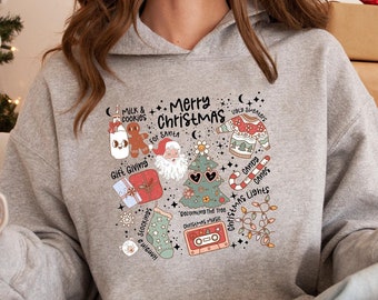 Merry Christmas Hoodie, Christmas Hoodie for Women, Christmas Hoodies, Pine Tree Hoodie For Women, Christmas Hoodie, Winter Gifts For Girls