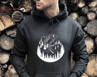 Forest Hoodie, Camping Hoodie, River Hoodie, Moonlight Hoodie, Workout Hoodie, Hiking Hoodie, Gift For Her, Gift For Him, Birthday Gifts