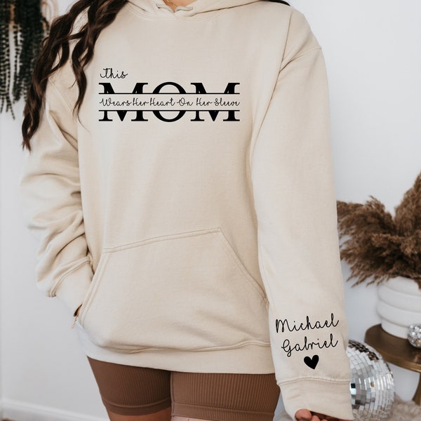 Mom Est With Custom Names | Mother's Day Hoodie - Designs
