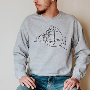Fist Bump Sweatshirt, Custom Father Sweatshirt, Custom Kid Name Sweat, Father's Day Sweat, Fathers Day Gift, Gift For Father, Gift Ideas