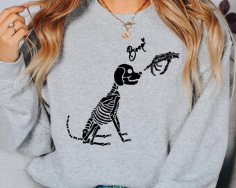 Dog Boop Halloween Sweatshirt,Spooky Dog Sweatshirt,Funny Dog Sweatshirt,Skeleton Sweatshirt,Dog Mom Sweatshirt,Dog Skeleton Sweatshirt,