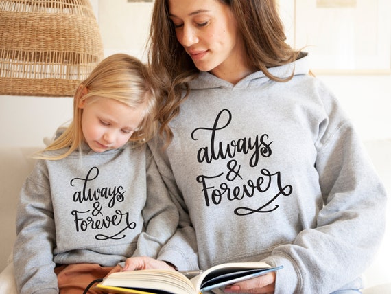 Always and Forever Hoodie, Lovers Matching Hoodie, Forever Love Hoodie, Gift for Couples, Romantic Valentine's Day Hoodie, Anniversary Gift