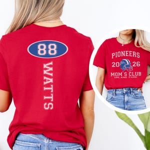Personalized Football Team Mom Club Shirt,Custom Sport Mom Football Number Shirt,Mothers Day Gift Tee,Game Day Mamas Aesthetic Football Tee