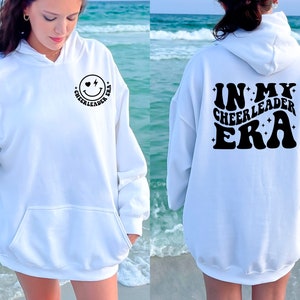 In My Cheerleader Era Hoodie, In My Cheer Era Hoodie, Cute Cheerleader Hoodies, Cheerleader Gift, Cheerleader Hoodie, Two Sided Print Hoodie