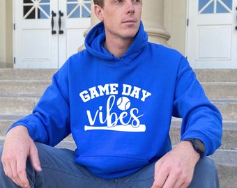 Game Day Vibes Hoodie, Baseball Hoodie, Game Day Hoodie, Cute Baseball Hoodie, Baseball Lover Gift, Gift For Baseball Player, Baseball Mom