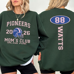 Personalized Football Team Mom Club Sweatshirt,Custom Sport Mom Football Number Sweatshirt,Game Day Mamas Aesthetic Football Sweater
