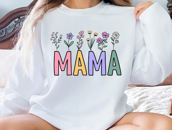 Flower Mama Mini Sweatshirt Mommy Sweatshirt Mom Shirt - Etsy