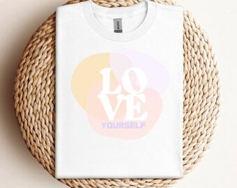 Älska dig själv T-shirt, Älska dig själv T-shirt, Självkärlek T-shirt, Motiverande T-shirt, Retro Älska dig själv T-shirt, Retro T-shirt, Inspirerande